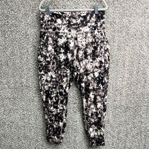 Athleta Joggers Women’s 1X Brown Tie Dye Salutation Printed Pull On Plus Size - Picture 1 of 7